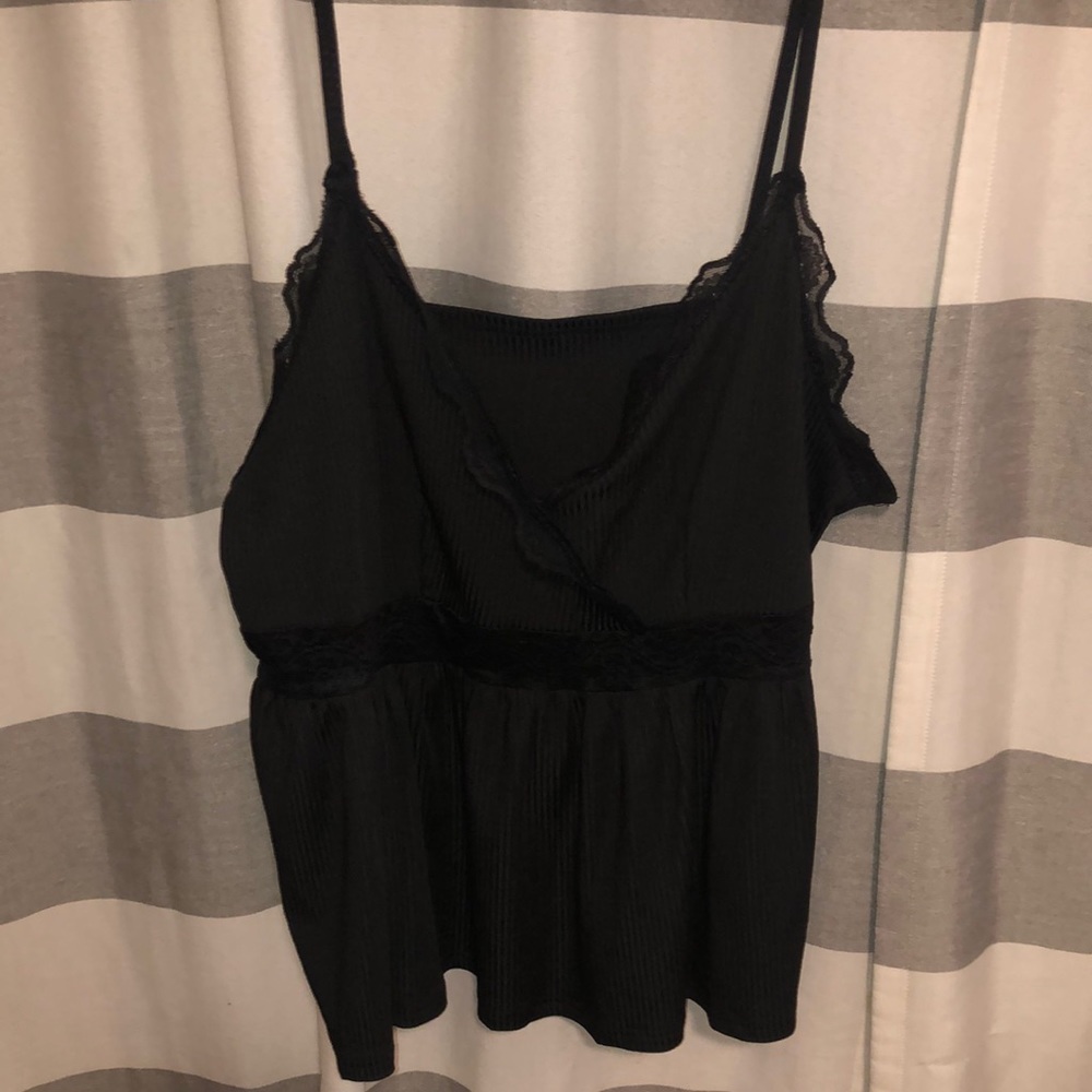 SHEIN black lacy tank 3XL